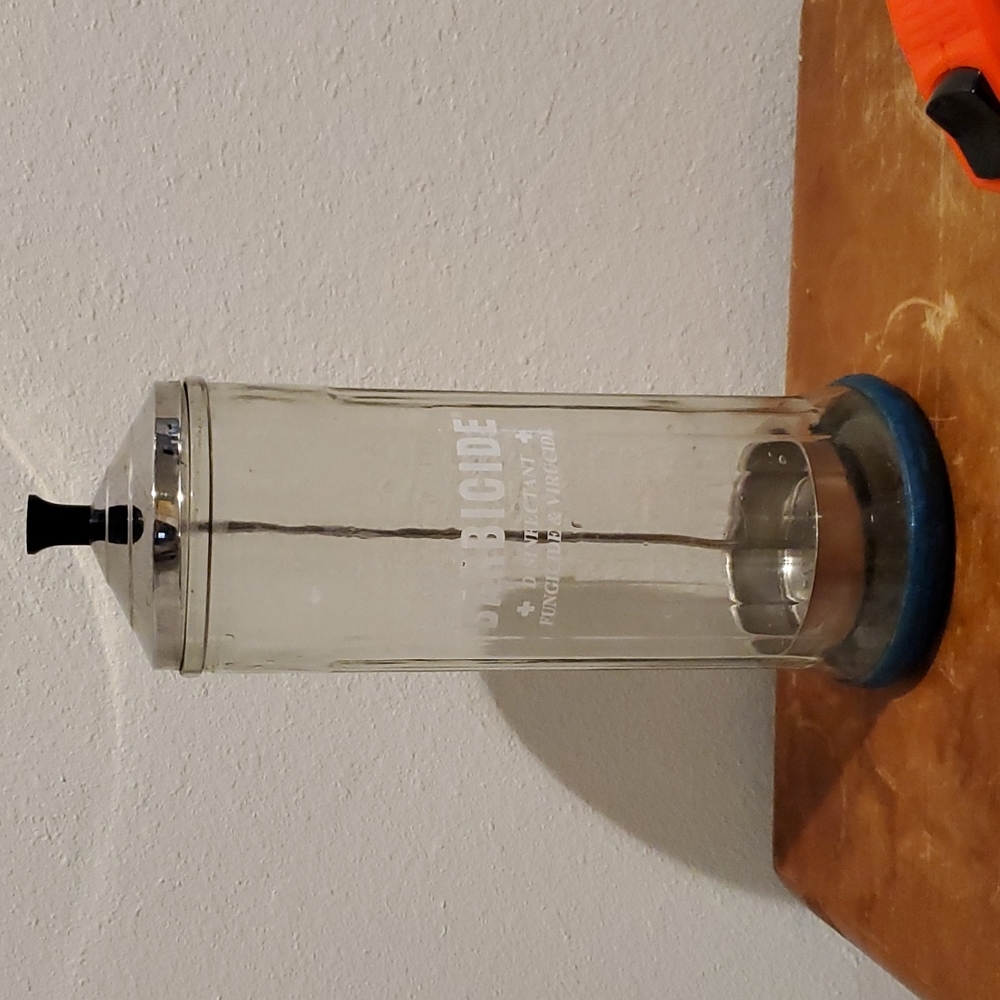 VINTAGE Barricade glass container